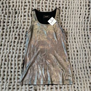 silver painted tank top